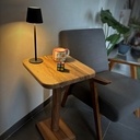 Table d'appoint - guéridon - en noyer massif