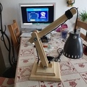 Lampe bois articulé