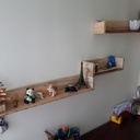 Tête de lit et étagères en palette