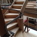 Escalier balancer deux quart tournant