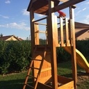 Portique balançoire et tobogan