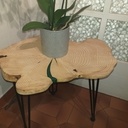 Console en épicéa avec coulée de résine