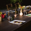 Prototypes de bougeoirs tournés en érable découpé à la scierie mobile