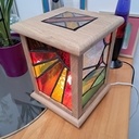 Lampe réalisée à 4 mains