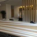 Comptoir plaquage chêne et Corian