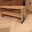 Fabrication d’un meuble télé/ avec sika et résine epoxy noir!