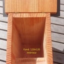 intérieur du nichoir: douglas brut