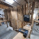 Clôture en bois de palettes