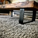 Table basse industriel bois et metal