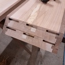 Console en frêne et noyer