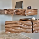 Bureau et caisson en console