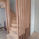 Escalier et claustra - Frêne massif et mpx frêne