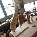 Maquette limon d'escalier à jour conique