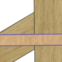 domino perpendiculaire au plan d'appui