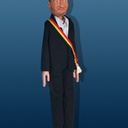 Des marionnettes représentatives de diverses professions