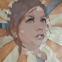 Marqueterie -Portrait Pop - 60cm x 50 cm