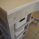 Meuble vasque courbe