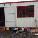 Habillage d'un conteneur en bois