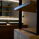 Enssemble de salle de bain avec c'est porte en chene massif.