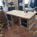 Bureau en Teck (Top is Marine Style)