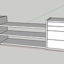 Meuble télé avec table de salon