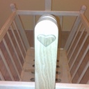 le petit cœur en chêne et cache le boulon