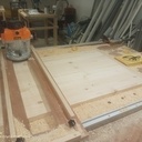 Table mobile pour tour à bois