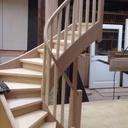 Escalier balancer deux quart tournant