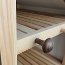 Meuble salle de bain (bac linge sale et porte-manteaux)
