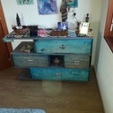 Commode bleuté