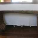 Banc en bois de chauffage