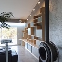 Bibliothèque bureau en frêne