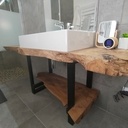 Meuble de salle de bain en orme