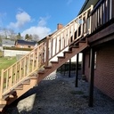 Escalier extérieur à crémaillère