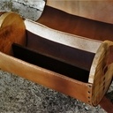 Petite sacoche bois/cuir