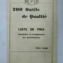 Liste de prix, Val d'Or, 1930