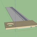 Gabarit défonceuse adapter sur rail scie plongeante
