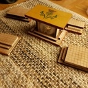 Boite à secret marquetée