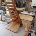 Station d ordinateur pour travail debout acajou et hêtre piqué