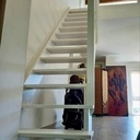 Escalier droit et Garde-corps. Pin Sylvestre.