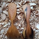 31 et 32 ème cuillères de 2023 : Cuillères en bouleau échauffé