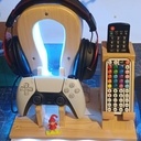 Réalisation d'un support de casque, manette PS5, téléphone et télécommande
