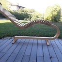 Chaise longue façon lignum