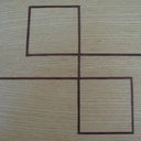 Console plaqué frêne et amarante