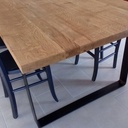 Table chêne et métal