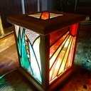 Lampe réalisée à 4 mains