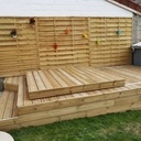 Terrasse pour SPA gonflable, avec couvercle motorisé.