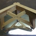 Croix St André sur pietement