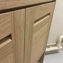 Encoignure de salle de bain en chêne massif