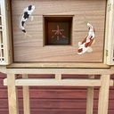 Cabinet sur piètement d'inspiration nippone